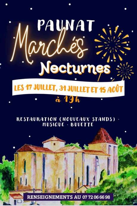 Gourmet night market in Paunat on Friday 15 August 2025